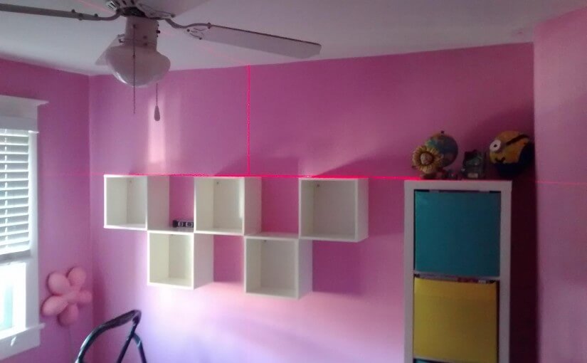 Image of shelves being installed