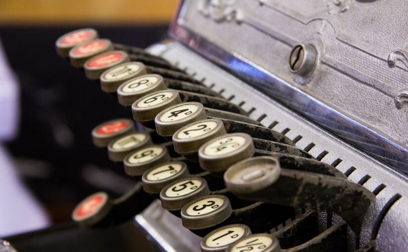 Image of old cash register keys